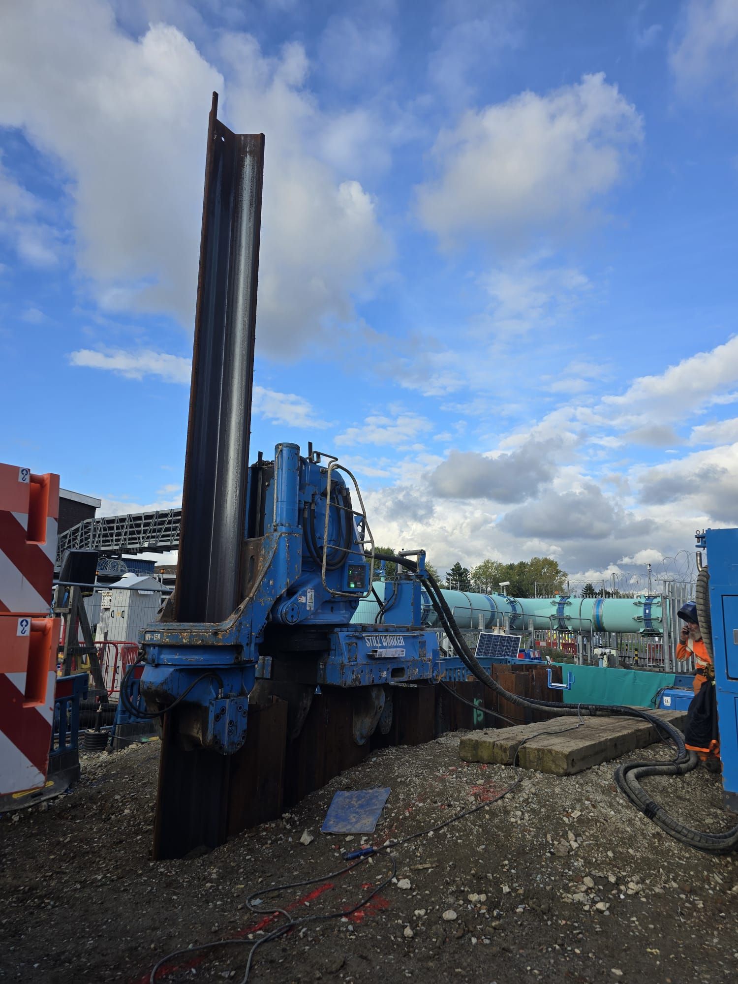 Piling rig on a London site